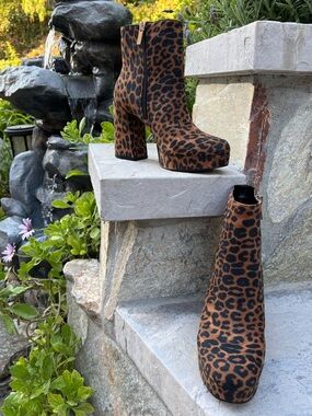 Jessica Simpson Rexura Leopard Print Short Boots